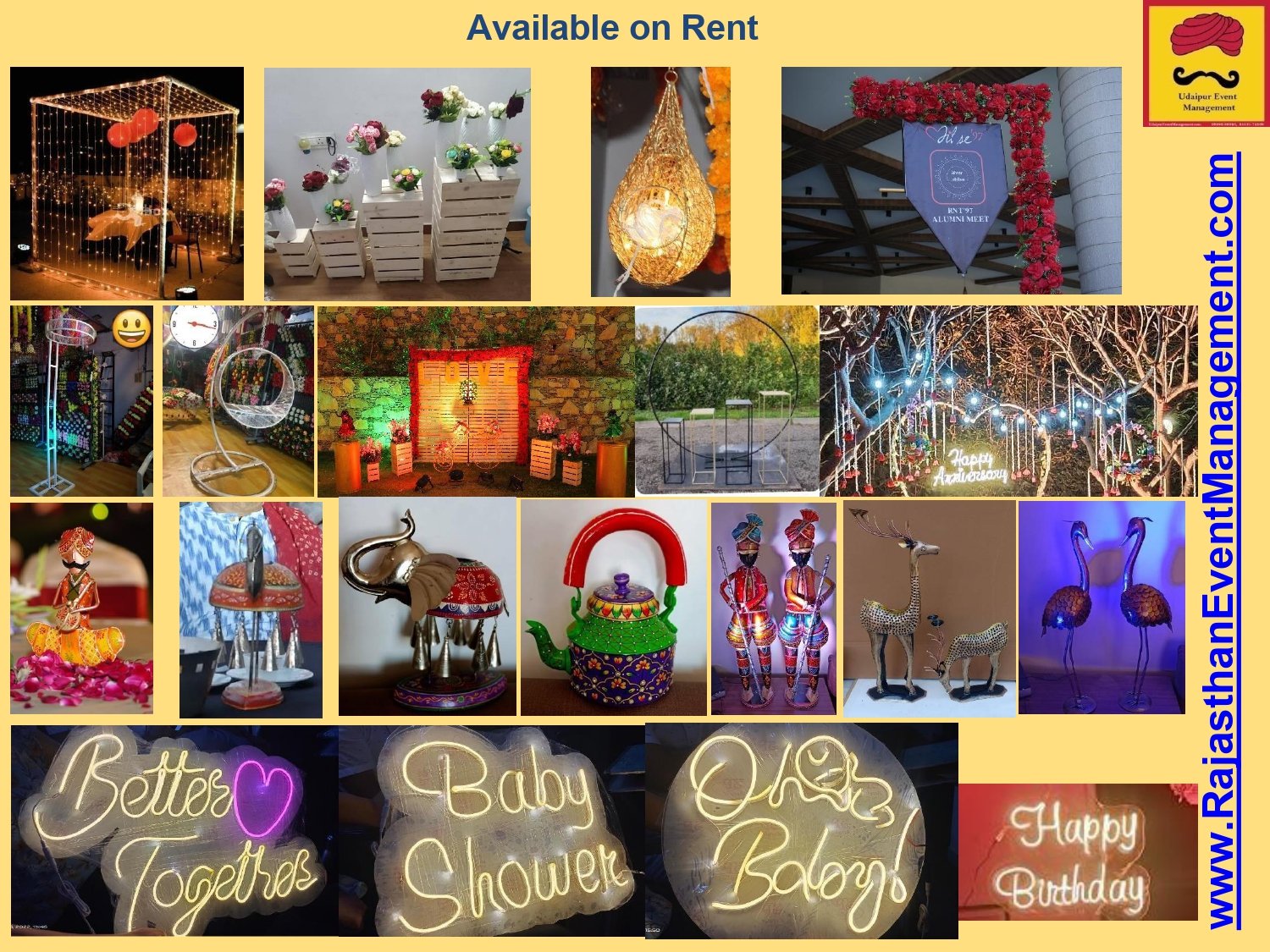 Party Equipment Rental Catalogue